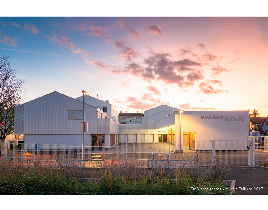 #htmlcaption_0 DeA architectes_Mulhouse_France_Riedisheim_logements Ecole maternelle Schweitzer